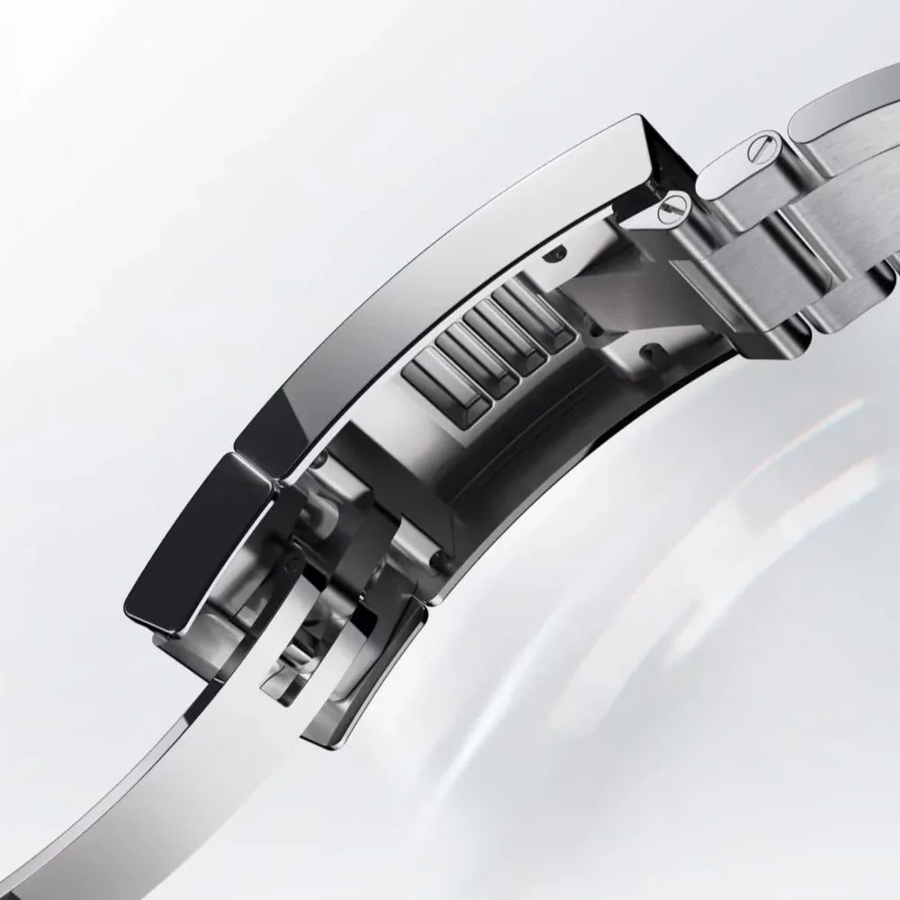 Fermoir déployant en acier du bracelet de la Seiko Mod Datejust